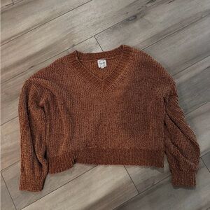 Cozy Brown V-Neck Sweater